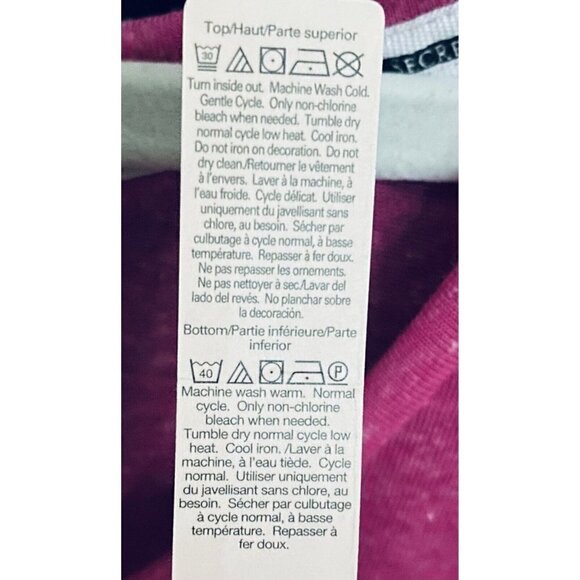 Victorias Secret Top Womens Small Single All The Way Graphic V Neck Long Sleeve - Picture 7 of 8